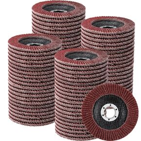 80 Pack Flap Discs 4 1/2 Inch for Angle Grinder 4.5 x 7/8 Inch Aluminum Oxide Sanding Grinding Wheels Grinding Discs Abrasives Flapper Wheel for Wood Metal Sanding (40, 60 Grit)