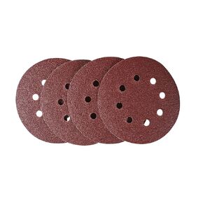 5-Inch Aluminum Oxide Sander Pads with 60 Grit Sanding Disc - 8 Hole Hook and Loop Design for Universal Use with Random Orbital Sander - Pack of 6