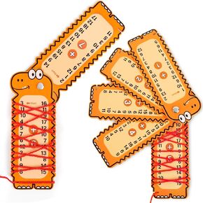 Math Games for Kids,Math Manipulatives,Dinosaur Addition Board Games,Math Facts Learning Toys,Teaching Tools,Travel Games,Preschool Kindergarten Classroom Must Haves Homeschool Supplies