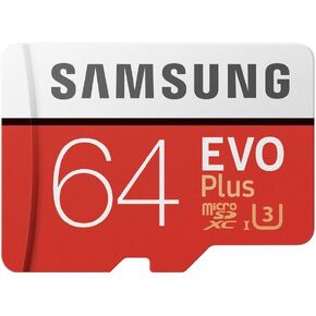 Samsung 64GB EVO Plus Class 10 Micro SDHC with Adapter (MB-MC64GA/AM)