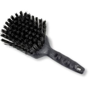 SPARTA 3662000 Flo-Pac Plastic Handle Utility Scrub Brush, Nylon Bristles, 2" Bristle Trim, 8" Length, White, 1 Count (Pack of 1)