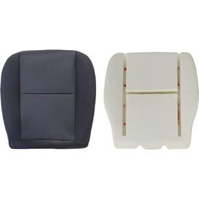 Driver Side Bottom Replacement Seat Cover & Seat Foam Cushion Compatible with Chevy Silverado Tahoe Suburban Avalanche GMC Sierra Yukon 2007 2008 2009 2010 2011 2012 2013 2014