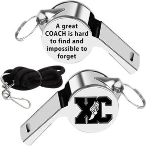 KEYCHIN XC Cross Country Coach Whistle with Lanyard A Great Coach is Hard to Find and Impossible to Forget Whistle Marathon Runner Gifts (XC W-S)