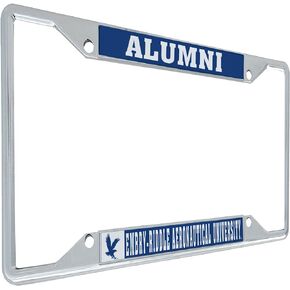 Desert Cactus Embry-Riddle Aeronautical University Daytona License Plate Frame Eagles ERAU Metal Car Tag Holder for Front or Back of Car Officially Licensed (Alumni)