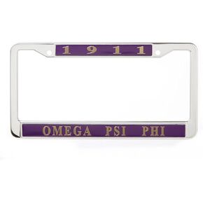 Poree's Embroidery Omega Psi Phi License Plate Frame