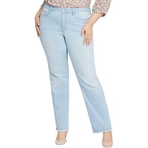 NYDJ Women's Plus Size Mid-Rise Relaxed Straight In Brightside