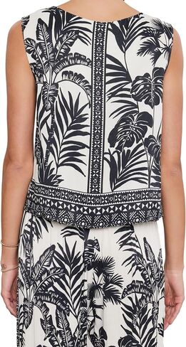 Velvet by Graham & Spencer Women's Neva Palm Print Top in Saudi Arabia