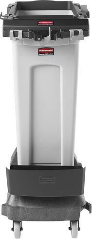 Rubbermaid Commercial Products Slim Jim Rim Caddy Kit + 23-Gallon Container Trash Can/Utility Cart, Black, Janitorial/Housekeeping Cart for Office/School/Hospital/Public Facility in Saudi Arabia