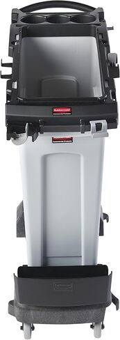 Rubbermaid Commercial Products Slim Jim Rim Caddy Kit + 23-Gallon Container Trash Can/Utility Cart, Black, Janitorial/Housekeeping Cart for Office/School/Hospital/Public Facility in Saudi Arabia