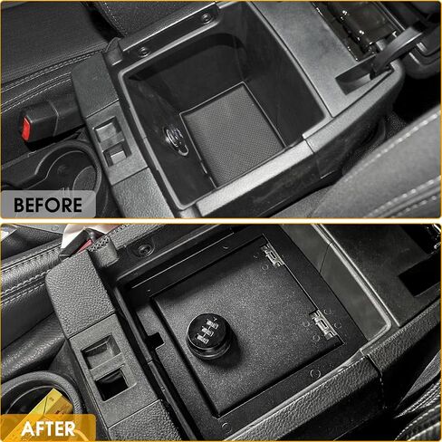 BESTAOO Center Console Safe Box Armrest Lock Security Storage Organizer Box for Jeep Wrangler JK 2012-2017 (Black) in Saudi Arabia