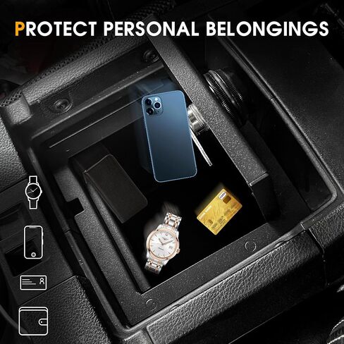 BESTAOO Center Console Safe Box Armrest Lock Security Storage Organizer Box for Jeep Wrangler JK 2012-2017 (Black) in Saudi Arabia