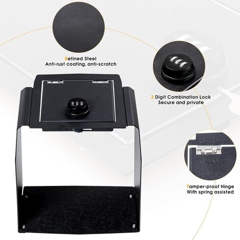 BESTAOO Center Console Safe Box Armrest Lock Security Storage Organizer Box for Jeep Wrangler JK 2012-2017 (Black) in Saudi Arabia