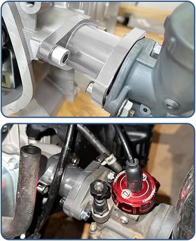 سباق مدخل الأنابيب مدخل طوقا المسمار ل المفترس 301cc 420cc 13hp 15hp محرك دراجة صغيرة الذهاب كارت الفضة in Kuwait