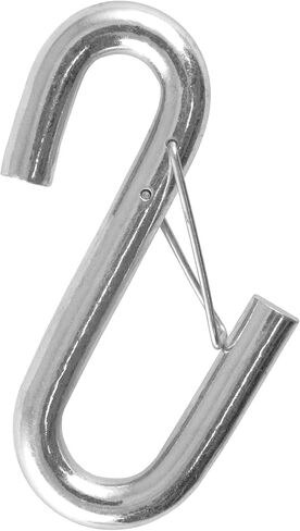 CURT 81840 13/32-Inch Certified Trailer Safety Chain S-Hook with Latch, 3,500 lbs, CLEAR ZINC in Saudi Arabia