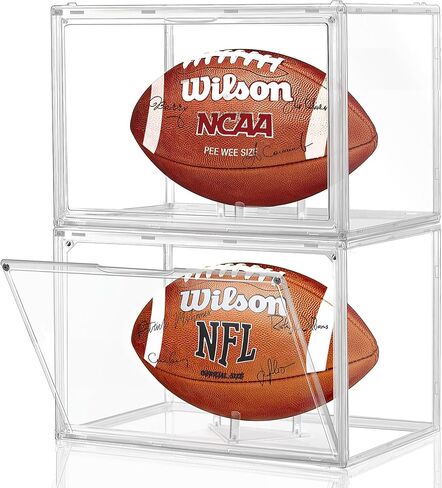Leffis Basketball Display Case, UV Protected Acrylic Basketball Case Display Case with Solid Wood Base, Basketball Display Stand for Autographed Basketball Standard NBA WNBA Ball Memorabilia Keepsake in Saudi Arabia