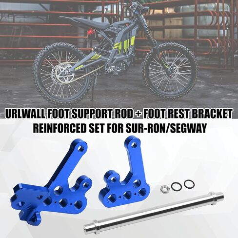 Motorcycle Foot Rest Brackets, Reinforced CNC Billet Aluminum Foot Peg Pedal Bracket Kit & Foot Support Rod for Sur-Ron Light Bee Segway (Red) in Kuwait