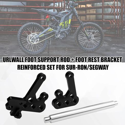 Motorcycle Foot Rest Brackets, Reinforced CNC Billet Aluminum Foot Peg Pedal Bracket Kit & Foot Support Rod for Sur-Ron Light Bee Segway (Red) in Kuwait