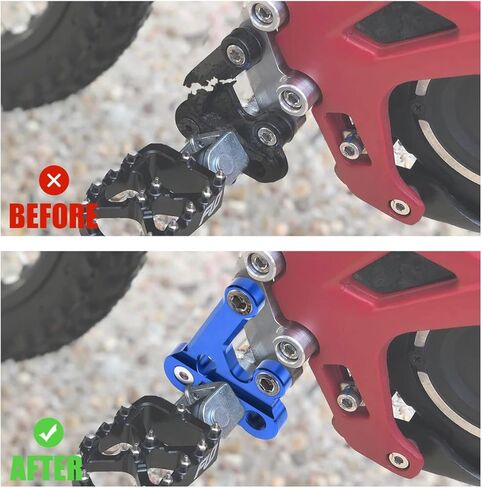 Motorcycle Foot Rest Brackets, Reinforced CNC Billet Aluminum Foot Peg Pedal Bracket Kit & Foot Support Rod for Sur-Ron Light Bee Segway (Red) in Kuwait