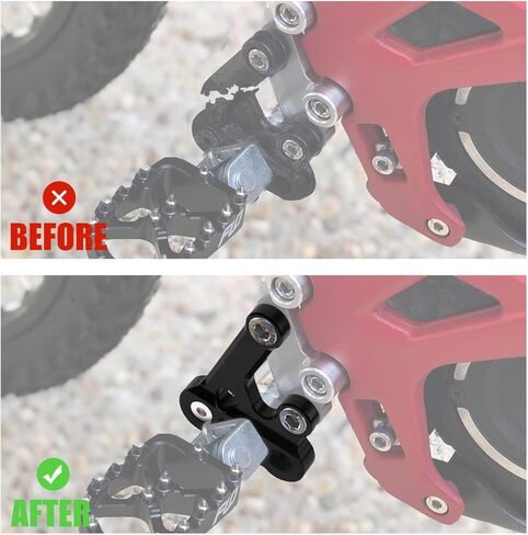 Motorcycle Foot Rest Brackets, Reinforced CNC Billet Aluminum Foot Peg Pedal Bracket Kit & Foot Support Rod for Sur-Ron Light Bee Segway (Red) in Kuwait