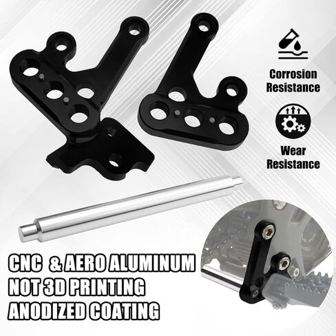 Motorcycle Foot Rest Brackets, Reinforced CNC Billet Aluminum Foot Peg Pedal Bracket Kit & Foot Support Rod for Sur-Ron Light Bee Segway (Red) in Kuwait