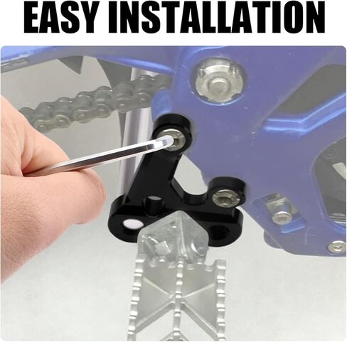 Motorcycle Foot Rest Brackets, Reinforced CNC Billet Aluminum Foot Peg Pedal Bracket Kit & Foot Support Rod for Sur-Ron Light Bee Segway (Red) in Kuwait