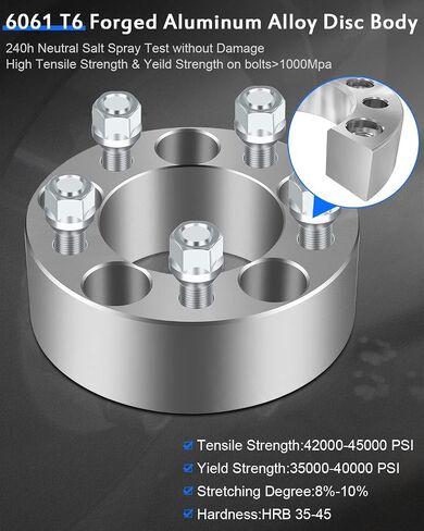 ECCPP 4X 5 Lug 5x114.3 Wheel Spacer 2" 5x4.5 to 5x4.5 82.5mm Bolt On 1/2"x20 fit for Mustang Ranger Crown Victoria Explorer for Cherokee Wrangler for Grand Marquis in Saudi Arabia