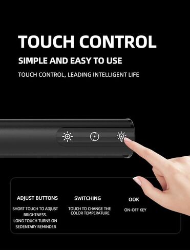 شريط إضاءة شاشة كمبيوتر 16.5 بوصة، شريط إضاءة شاشة LED لمساحة العمل، مصباح شاشة خافت للضوء، مصباح شاشة تحكم باللمس للمكتب/المكتب/المنزل/اللعبة، للعناية بالعين in Kuwait