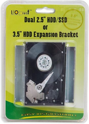 محول دعامة تثبيت SSD مزدوج مقاس 2.5 بوصة من Syba لمحرك الأقراص مقاس 3.5 بوصة (SY-ACC25016) in Kuwait