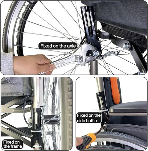 علم أمان الكرسي المتحرك، علم سلامة الدراجة، بوليستر كامل اللون مقاوم للتمزق ومقاوم للماء باللون الأزرق مع علم عاكس، علم الدراجة مع أقطاب من الألياف الزجاجية شديدة التحمل للسلامة 6 أقدام ارتفاع قابل للتعديل in Kuwait