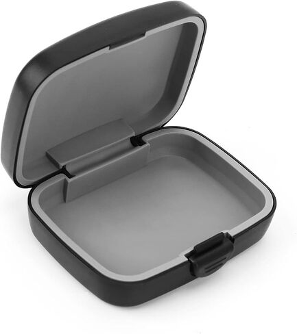 Hard Case, Portable Protective Case for Behind The Ear, in The Ear, All in The Canal Hearing Aids (Black), Waterproof and in Saudi Arabia