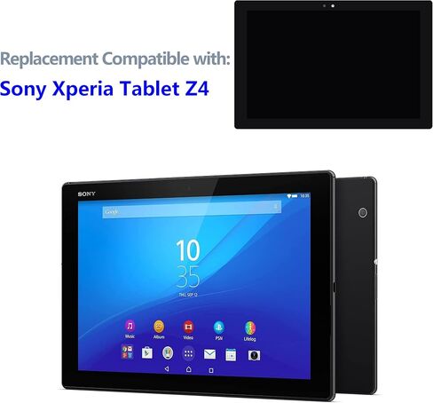 شاشة LCD متوافقة مع جهاز Sony Xperia Tablet Z4 SGP712 SGP771 مقاس 10.1 بوصة (أسود) شاشة تعمل باللمس + أدوات in Saudi Arabia