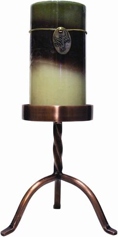 A Cheerful Giver Pillar Candle Holder - 6" Tall Black Decorative Metal Candle Stand - Fits up to 4" Round Pillar Candle - Beautiful Candle Accessories in Saudi Arabia