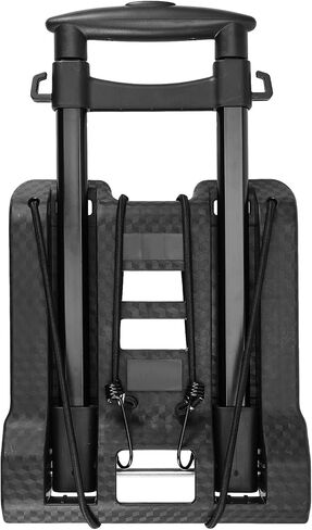 شاحنة يدوية سوداء قابلة للطي، سعة 110 رطل، عربة بناء صلبة بعجلتين، قابلة للطي، عربة أمتعة للأمتعة والتسوق والتحرك in Kuwait