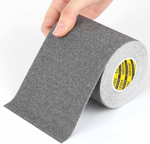Anti Slip Tape, 4in x 16.4ft Non Skid Frosted Tape for Stairs,Hardwood Floor,Indoor and Outdoor Stair Steps Treads, Non Slip Traction Strip, Safety Walk Waterproof, Prevent Slipping,Grey in Saudi Arabia
