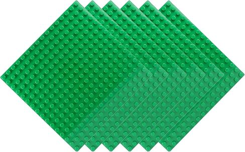 EKIND Classic Large Blocks Building Base Block Plate 10" x 10" - Compatible with Large Pegs for Toddlers, Building Block All Major Brands (4 PCS, Dark Green) in Saudi Arabia