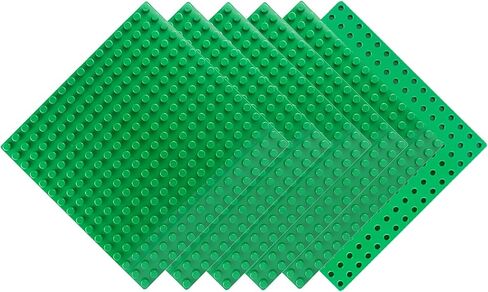 EKIND Classic Large Blocks Building Base Block Plate 10" x 10" - Compatible with Large Pegs for Toddlers, Building Block All Major Brands (4 PCS, Dark Green) in Saudi Arabia
