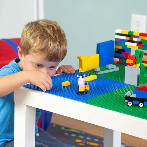 EKIND Classic Large Blocks Building Base Block Plate 10" x 10" - Compatible with Large Pegs for Toddlers, Building Block All Major Brands (4 PCS, Dark Green) in Saudi Arabia