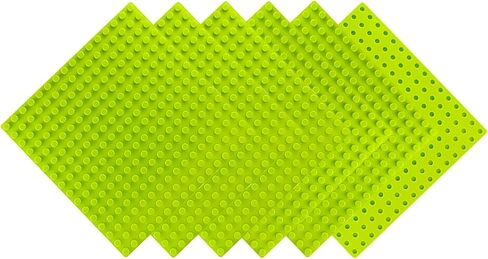EKIND Classic Large Blocks Building Base Block Plate 10" x 10" - Compatible with Large Pegs for Toddlers, Building Block All Major Brands (4 PCS, Dark Green) in Saudi Arabia