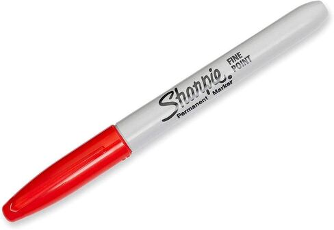 Sharpie 30002 Fine Point Permanent Marker, Marks On Paper and Plastic, Resist Fading and Water, AP Certified, Red Color, Pack Of 2 Boxes Of 12 Markers in Saudi Arabia
