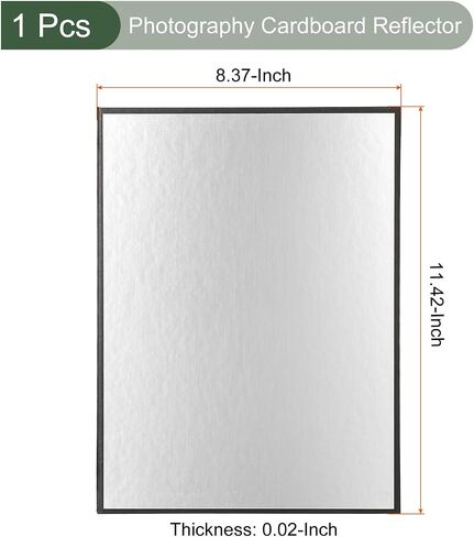 YOKIVE Photography Cardboard Reflector, Folding Light Board Diffuser Background | for Product Studio Photo Shooting (Silver/White/Black, 11"x8") in Saudi Arabia