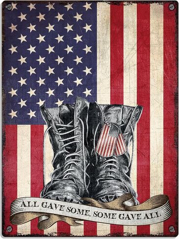 We The People Patriotic American Eagle Tin Metal Sign, Memorial Day Military Veterans US Decor Outdoor Indoor Wall Art Plaque Accessories Vintage Fourth 4th of July Independence Day (01) in Saudi Arabia