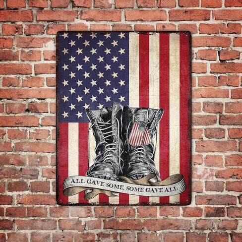 We The People Patriotic American Eagle Tin Metal Sign, Memorial Day Military Veterans US Decor Outdoor Indoor Wall Art Plaque Accessories Vintage Fourth 4th of July Independence Day (01) in Saudi Arabia