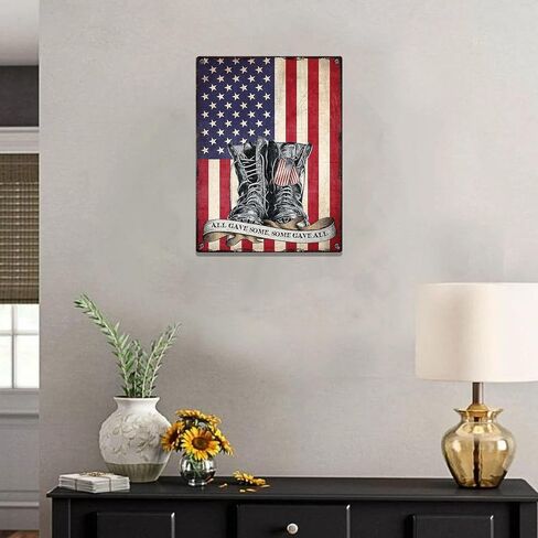 We The People Patriotic American Eagle Tin Metal Sign, Memorial Day Military Veterans US Decor Outdoor Indoor Wall Art Plaque Accessories Vintage Fourth 4th of July Independence Day (01) in Saudi Arabia