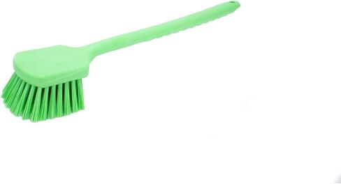 SPARTA 3662000 Flo-Pac Plastic Handle Utility Scrub Brush, Nylon Bristles, 2" Bristle Trim, 8" Length, White, 1 Count (Pack of 1) in Saudi Arabia