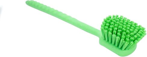 SPARTA 3662000 Flo-Pac Plastic Handle Utility Scrub Brush, Nylon Bristles, 2" Bristle Trim, 8" Length, White, 1 Count (Pack of 1) in Saudi Arabia