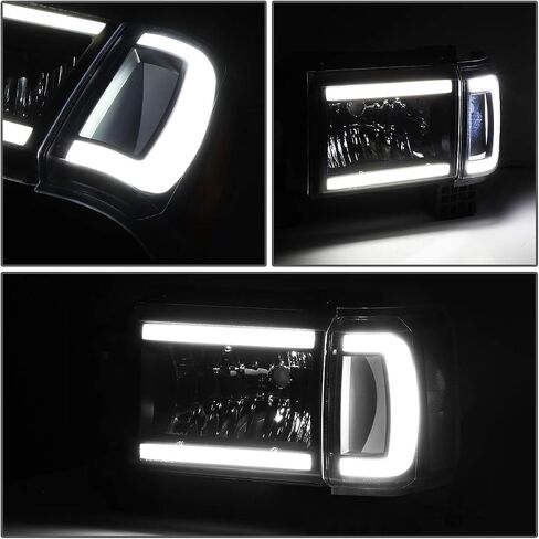 DNA MOTORING HL-OH-F15087-BK-CL1 Factory Style Headlight Corner Lamp Set for FORD BRONCO 1987-1991 FORD F-150 1987-1991 FORD F-250 1987-1991 FORD F-350 in Saudi Arabia