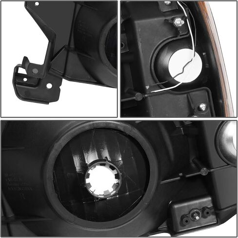 DNA MOTORING HL-LB-F15087-BK-SM-CL1 المصابيح الأمامية بعدسات دخان مع LED DRL متوافقة مع 87-91 F150 F250 F350 Bronco in Saudi Arabia