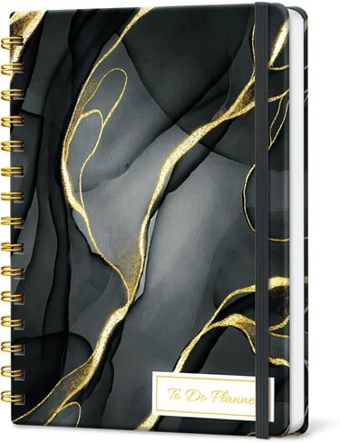 مخطط جدول الأعمال اليومي غير مؤرخ، دفتر ملاحظات لقائمة المهام، دفتر منظم المواعيد الحلزوني للرجال/النساء، دفتر يومي أنيق للمدرسة أو اللوازم المكتبية، 6.1 بوصة × 8.5 بوصة (أرجواني) in Kuwait