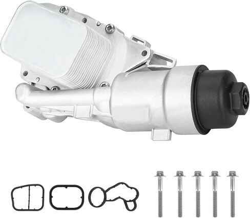 Upgraded Aluminum Engine Oil Cooler and Oil Filter Housing Adapter Assembly for BMW i8/X1/X2 2.0L18-19, for Mini Cooper Clubman Countryman 1.5L for 11428585235 11428511391 in Saudi Arabia