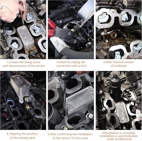 Upgraded Aluminum Engine Oil Cooler and Oil Filter Housing Adapter Assembly for BMW i8/X1/X2 2.0L18-19, for Mini Cooper Clubman Countryman 1.5L for 11428585235 11428511391 in Saudi Arabia